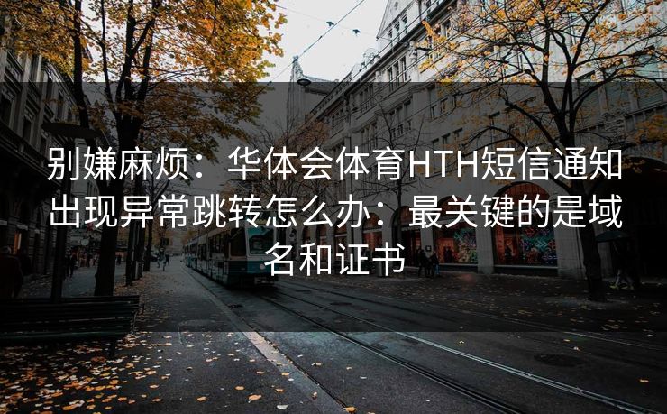 别嫌麻烦:华体会体育HTH短信通知出现异常跳转怎么办:最关键的是域名和证书 别嫌麻烦:华体会体育HTH短信通知出现异常跳转怎么办:最关键的是域名和证书